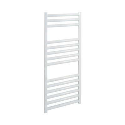 SolAire Heating Products Bray Heated Towel Rail For Central HeatingStraightWhiteW300 X H800 mm from B&Q