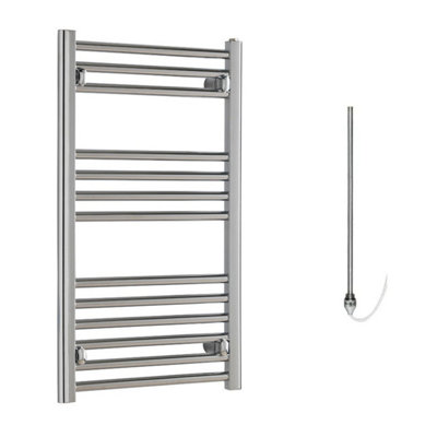 SolAire Heating Products Bray Electric Heated Towel RailPrefilledStraightChromeW400 X H800 mm from B&Q