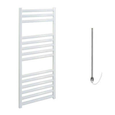 SolAire Heating Products Bray Electric Heated Towel RailPrefilledStraightWhiteW300 X H800 mm from B&Q