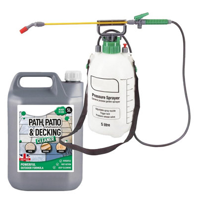 Storm Trading Group 5L Path Patio & Decking Cleaner With Pressure SprayerRemoves Grime & Stains from B&Q