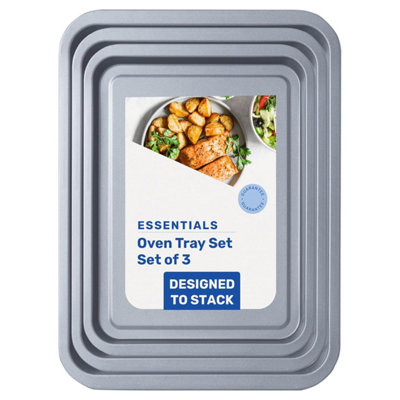 Storm Trading Group Set Of 3 (1 X 351 X 31 & 1 X 28Cm) Non-Stick Baking Oven Trays from B&Q