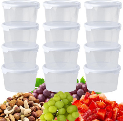 Storm Trading Group 12 X Round 300Ml Stackable Plastic Food Container Boxes With Lids from B&Q