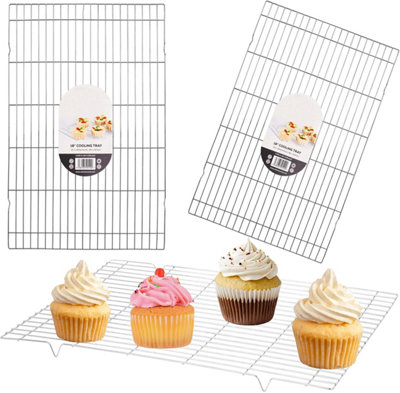 B&Q -  2 X Extra Large 18" Chrome Plated Cooling Rack Ideal For Freshly Baked Goods