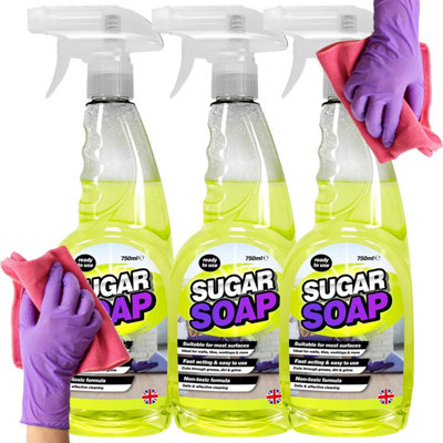 B&Q -  2 X Sugar Soap Spray Ready To Use 750Ml Multi-Surface Cleaner