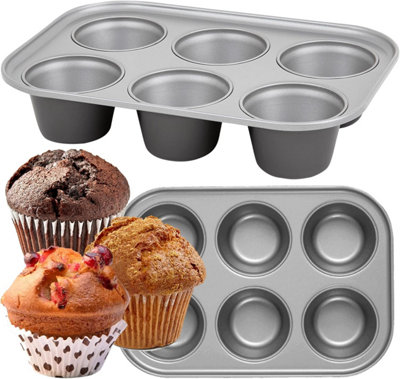 Storm Trading Group 2 X 6 Cup Jumbo Muffin Tin Dishwasher & Oven Safe Cupcake Pan from B&Q