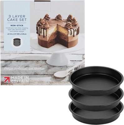 Storm Trading Group 3 Box Sets (12 Trays) 3 Layer Rainbow Cake Set Three Layers Of MoistFluffy Cake from B&Q