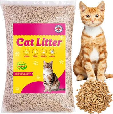 Storm Trading Group 30L Cat Litter Clean & Easy To Use Ultra Absorbent Biodegradable Wooden Pellets from B&Q