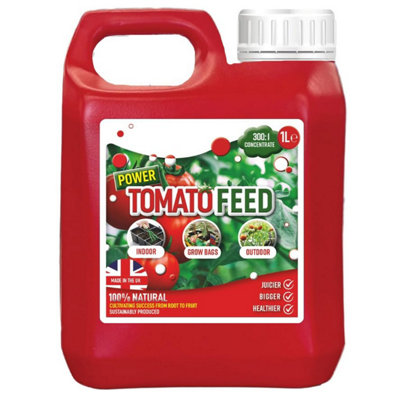 B&Q -  4 X 1 Litre Concentrated Nutrient Packed Tomato Feed For Growing Healthier TomatoesPeppersCucumbers & Vegetables