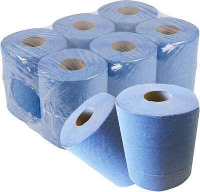 Storm Trading Group 24 Rolls Blue Centrefeed 2Ply Embossed Paper Hand Towels from B&Q