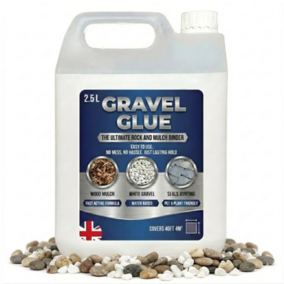 Storm Trading Group 2.5 Litre Ultimate Gravel Binder Glue Easy To Use RockStone & Mulch Adhesive from B&Q
