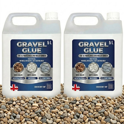 Storm Trading Group 2 X 5 Litres (10 Litres) Ultimate Gravel Binder Glue Easy To Use RockStone & Mulch Adhesive from B&Q