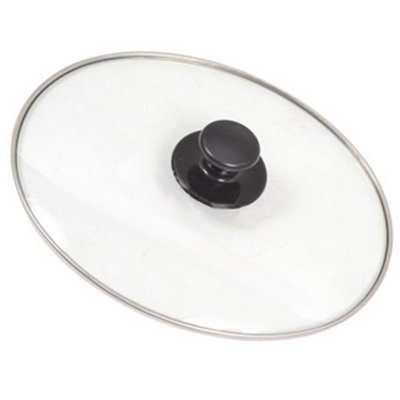 Spares2Go Universal Complete Oval Glass Lid & Knob Handle For 3.5L 5.5L Slow Cooker from B&Q