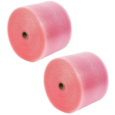 Storm Trading Group Pink Anti Static Bubble Wrap Roll 500mm X 100M For PickingPackingStorageShipping & Mailing from B&Q