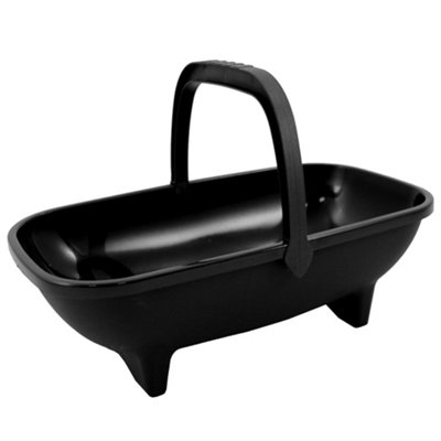 Storm Trading Group 1 X Garden Trug 53Cm Black Plastic Basket Plant Pot With Handle from B&Q