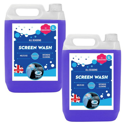 Storm Trading Group 2 X 5L Blue 5:1 Concentrated Effective Vehicle Screen Wash With Streak Free Finish from B&Q