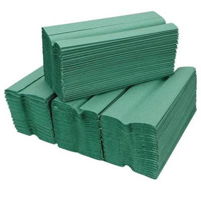 Storm Trading Group 3 Boxes (7,560 Sheets) Green C Fold Hand Paper Towels 1 Ply Large Tissue For WashroomsKitchensStaff RoomsShops & Restaurants from B&Q