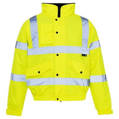 Storm Trading Group Extra Large (Xl) High Visibility Waterproof Safety Workwear Bomber Jacket With A Fluorescent Concealed Hood from B&Q