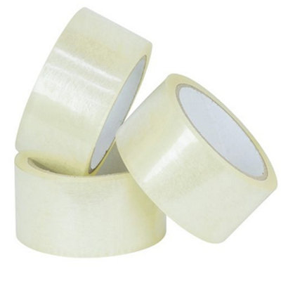 Storm Trading Group 3 X Strong Sticky Clear Transparent 50mm X 66M Parcel Packaging Tape from B&Q