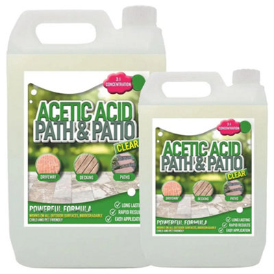 B&Q -  2 X 5 Litres Garden Acetic Acid Vinegar Strong Concentrated Outdoor Cleaner