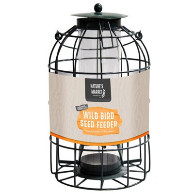 Storm Trading Group Metal Hanging Seed Feeder With Bird Cage With Squirrel Guard from B&Q