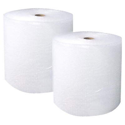 Pluto Packaging 2 X 500mm X 100M Air Filled Bubble Wrap Rolls For PackagingHouse Moving & Storage from B&Q