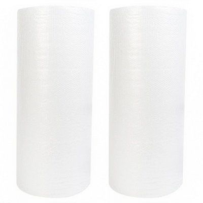 Pluto Packaging 2 X 1000mm X 100M Air Filled Bubble Wrap Rolls For PackagingHouse Moving & Storage from B&Q