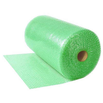 Pluto Packaging 750mm X 100M Green Eco Friendly Bubble Wrap Roll For Packing Shipping & Storage