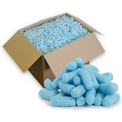 Pluto Packaging 5 Cubic Eco Flo Biodegradable Blue Coloured Loose Fill Packing Peanuts from B&Q