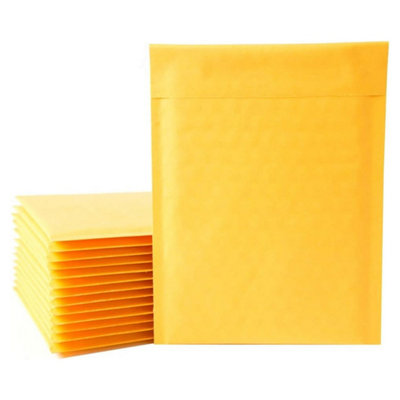 B&Q -  100 X Size Cd (165X170mm) Gold Padded Bubble Lined Secure Self Sealing Peel & Seal Mailing Postal Envelopes