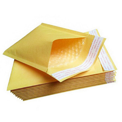 B&Q -  500 X Size 9 (290X445mm) Gold Padded Bubble Lined Secure Self Sealing Peel & Seal Mailing Postal Envelopes
