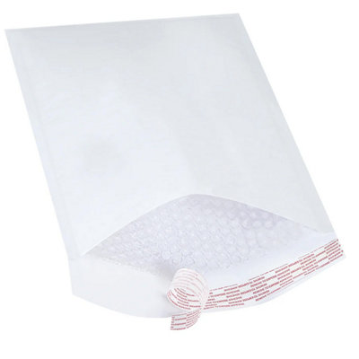 B&Q -  500 X Size 10 (340X445mm) White Padded Bubble Lined Secure Self Sealing Peel & Seal Mailing Postal Envelopes