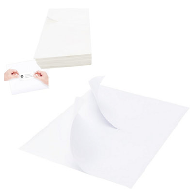 Pluto Packaging 1000 Sheets A4 Self Adhesive Plain White Sticky Postage Address Labels 2 Per Sheet from B&Q