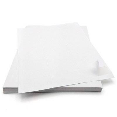 Pluto Packaging 100 Sheets A4 Self Adhesive Plain White Sticky Postage Address Labels 10 Per Sheet from B&Q