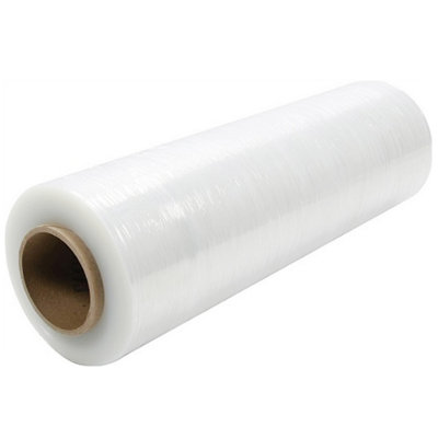 Pluto Packaging 12 X Strong Clear 400mm Water & Moisture Proof Pallet Shrink Wrap Easy To Use Cling Film Rolls from B&Q