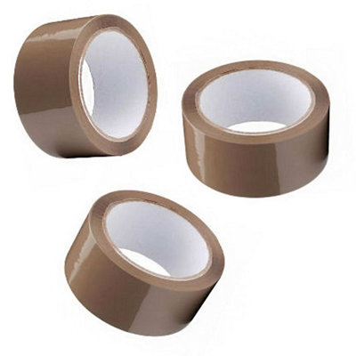 Pluto Packaging 288 Rolls 50mm X 66M Brown Acrylic Super Sticky Packaging Tape For Sealing Parcels & Boxes from B&Q