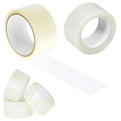 Pluto Packaging 288 Rolls 50mm X 66M Clear Acrylic Super Sticky Packaging Tape For Sealing Parcels & Boxes from B&Q