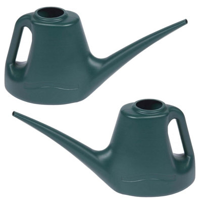 Pluto Packaging 2 X 1 Litre Indoor Or Outdoor Watering Cans For Watering Garden PlantsFlowers & Hanging Baskets
