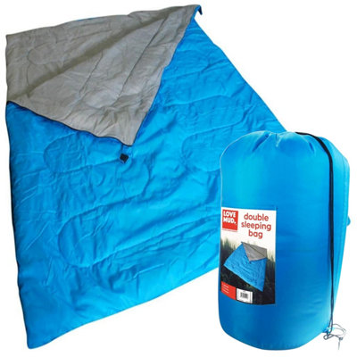 Pluto Packaging Double Adult Sized Windproof Waterproof Sleeping Bag For Hiking from B&Q