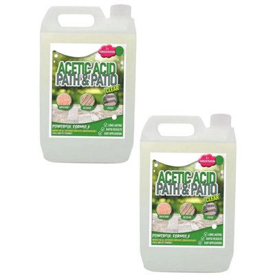Pluto Packaging 2 X 5L Concentrated Powerful Garden Acetic Acid Vinegar Cleaner For Outdoor Paths & Patio Areas from B&Q