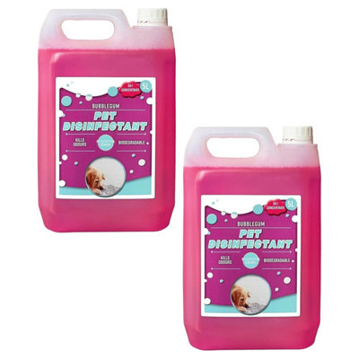 Pluto Packaging 2 X 5L Bubble Gum General Use Effective Pet Disinfectant Safe To Use On All Surfaces from B&Q