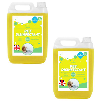 Pluto Packaging 2 X 5L Lemon General Use Effective Pet Disinfectant Safe To Use On All Surfaces from B&Q
