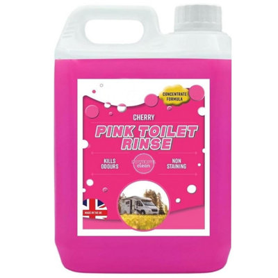 Pluto Packaging 1 X 2.5L Pink Odour Neutralising Concentrated Powerful Toilet Cleaner For Motor Homes & Caravans
