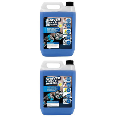 Pluto Packaging 2 X 5L Shaver Clean & Refresh Cleaning Solution With Lemon Oils & Added Lubricants Removes Residual Hair & Skin Particles from B&Q