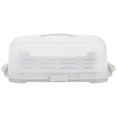 B&Q -  Clear Durable Plastic Cupcake Caddy Storage Container With Airtight Lids & Carry Handles