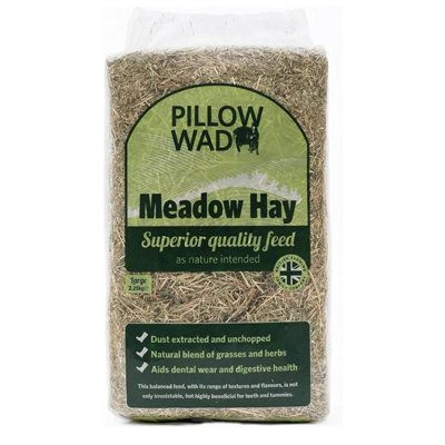 Pluto Packaging 3 Bags Of 2.25Kg Natural Dried Grass Fresh Meadow Hay Perfect For Rabbit Food & Hay For Smaller Animals from B&Q