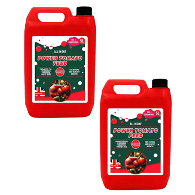 Pluto Packaging 2 X Concentrated Nutrient Packed 5L Tomato Feed For Growing Healthier Tomatoes & Vegetables from B&Q