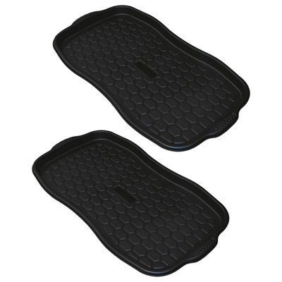 Pluto Packaging 2 X Multipurpose Versatile Black Shoe Tray Non-Slip Organiser For Home Garden & Shed from B&Q