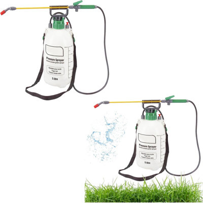 Pluto Packaging General Purpose 5 Litre Pump Garden Pressure Sprayer Ideal For Pesticides & Insecticides