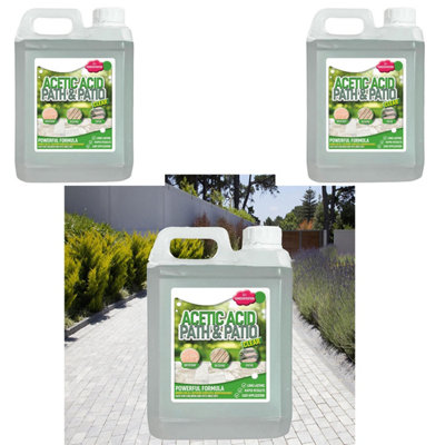 Pluto Packaging 2 X Strong 2.5 Litres Garden Acetic Acid Vinegar Concentrated For PatioDrivewaysGarden& Stones from B&Q