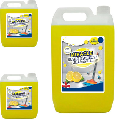 Pluto Packaging 2 X 2.5 Litre Lemon Interior & Exterior Floor Cleaner Concentrate Formula Ideal For All Surfaces from B&Q